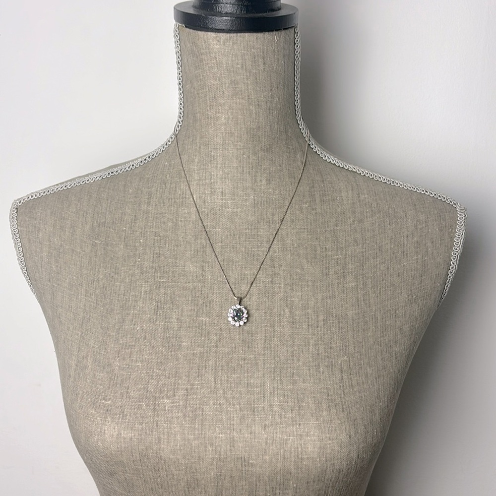 Sterling silver gemstone necklace